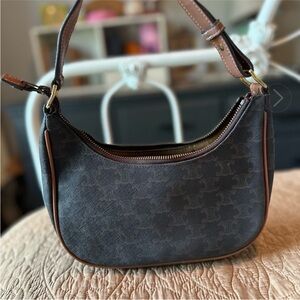 Celine vintage Ava style Elegant Black and Brown Women's Bag